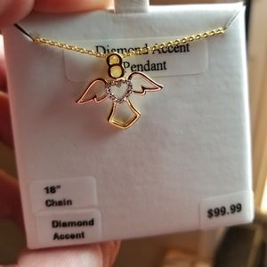 Angel Diamond Accent Pendant w/ chain
